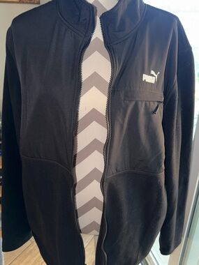 Puma Men's Black Full-Zip fleece Jacket xl nwt